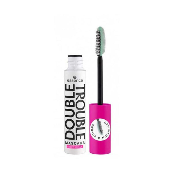 ESSENCE DOUBLE TROUBLE MASCARA EXTRA BLACK